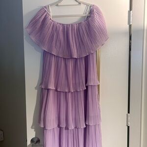 Lavender Tiered Midi Dress